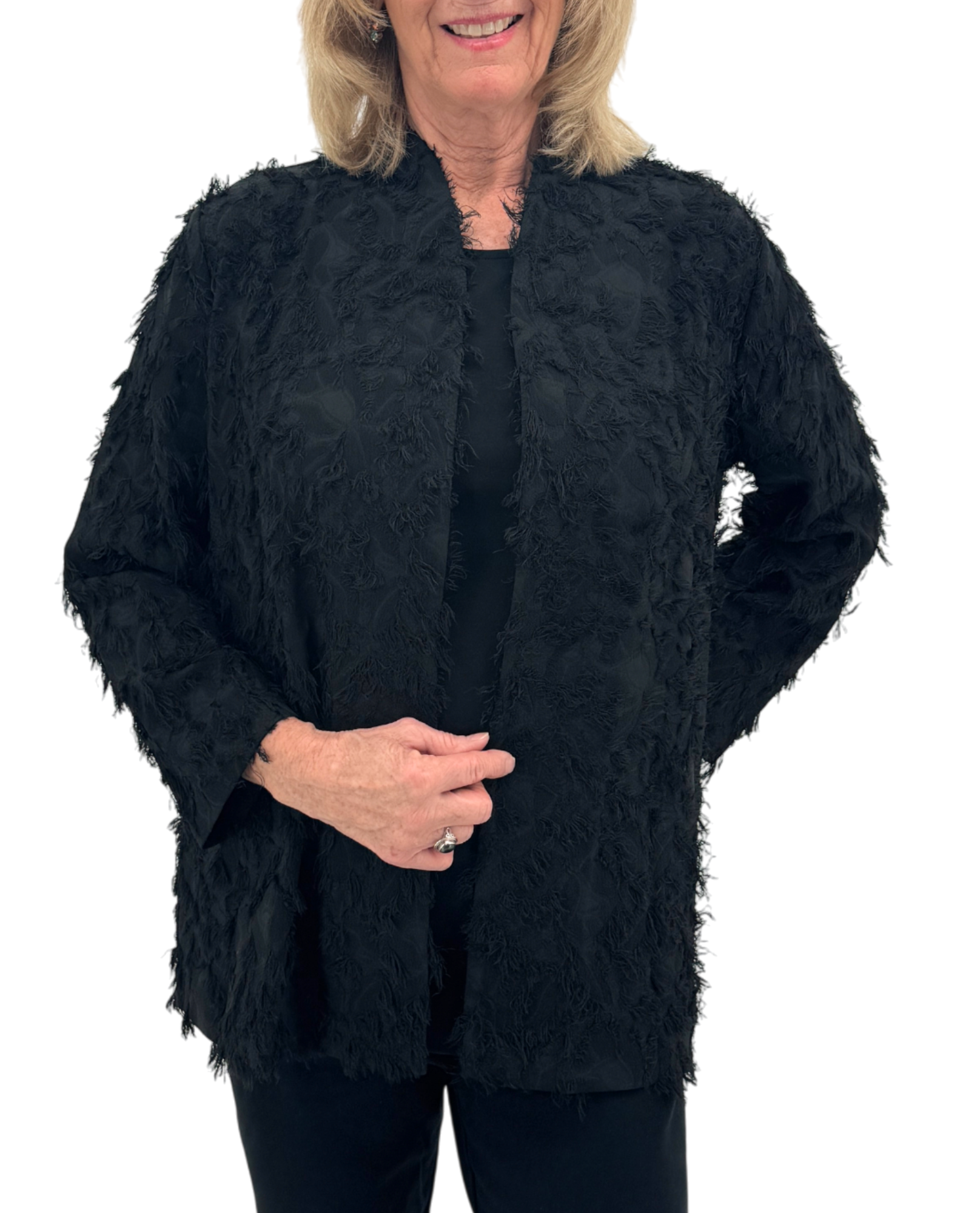 POR JJ TH-EL101J CÁRDIGAN KIMONO CON PESTAÑAS